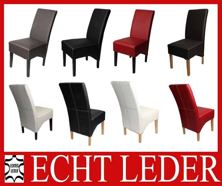 Mendler Er Set Esszimmerstuhl K Chenstuhl Stuhl Latina Leder Braun