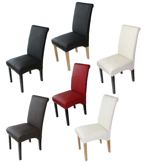 Mendler Er Set Esszimmerstuhl K Chenstuhl Stuhl Latina Leder Braun