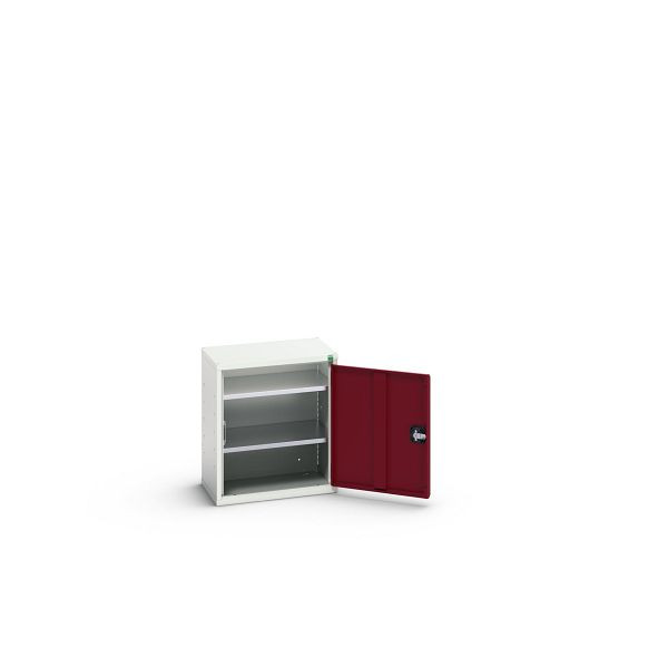 bott verso Economy Schrank, mit 2 Fachböden, BxTxH: 525 x 350 x 600 mm, Lichtgrau / Purpurrot, 16929002.24