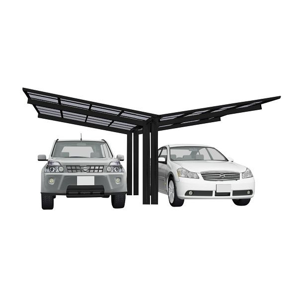 Ximax Aluminium Carport Linea Typ 80 Y-Ausführung Schwarz, 78132