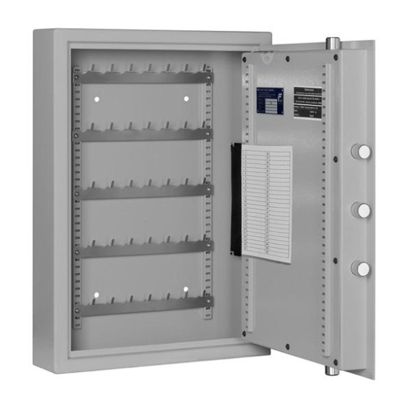 Eichner Autoschlüsseltresor mit Elektronikschloss, Einrichtung für 35 Schlüsselhaken, 576 x 460 x 140 mm, Farbe: RAL 7035, 9201-00057-ELS