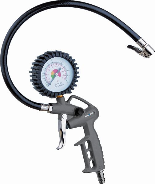 AEROTEC Druckluft Reifenfüller Luftdruckprüfer PSI 30 cm Schlauch, Luftverbrauch: 120 l/min, 25822000