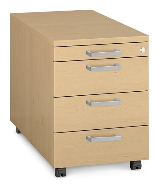 Deskin Rollcontainer MULTI MODUL-PRO, Buchedekor, B 435 x H 600 x T 800 mm, 359918