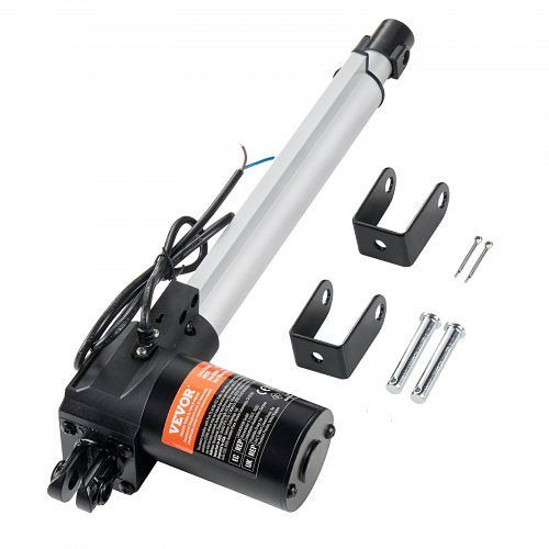 VEVOR 6000N Linear Actuator DC 12V, 250mm Hublänge, IP44, ≤50dB, 5mm/s Geschwindigkeit, Elektrische Türöffner, ZXXXZXQ10INCWHX80V9