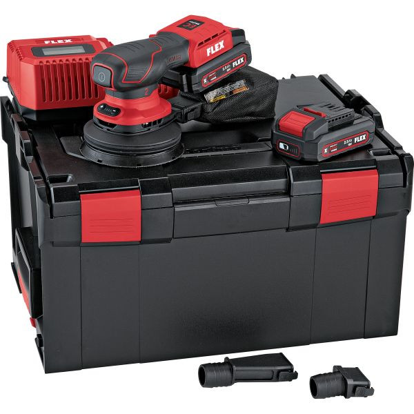 FLEX Akku-Exzenterschleifer mit Drehzahlregelung 18 V ORE 2-125 18-EC/2.5 Set, 532083