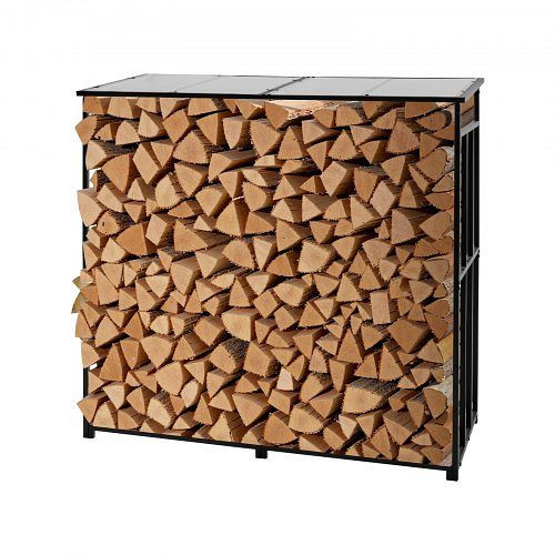 VEVOR Metall Kaminholzregal 1850x700x1800mm, max. Tragkraft 300 kg, Brennholzregal für Kamin, Terrasse, Hinterhof, HWDCJ6FT20MMEN80S001V0