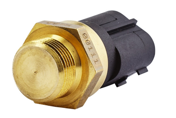 HELLA Temperaturschalter, Kühlerlüfter, 12V, 3-polig, Flachstecker, geschraubt, Doppelausgang/Schließer, 6ZT 007 800-111