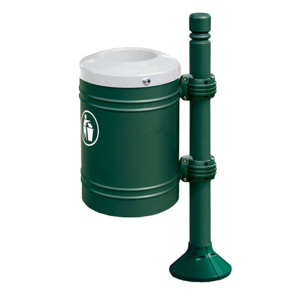 Stein HGS Abfallbehälter -Trend-, ohne Ascher, Cortenstahl Optik, ohne Abdeckfuß, 22259-1001