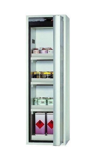 asecos Sicherheitsschrank S-PHOENIX Vol.2-90, S90.196.060.FDACR in lichtgrau RAL 7035 mit 3x Wannenboden Standard (Polypropylen), 30236-001-33459