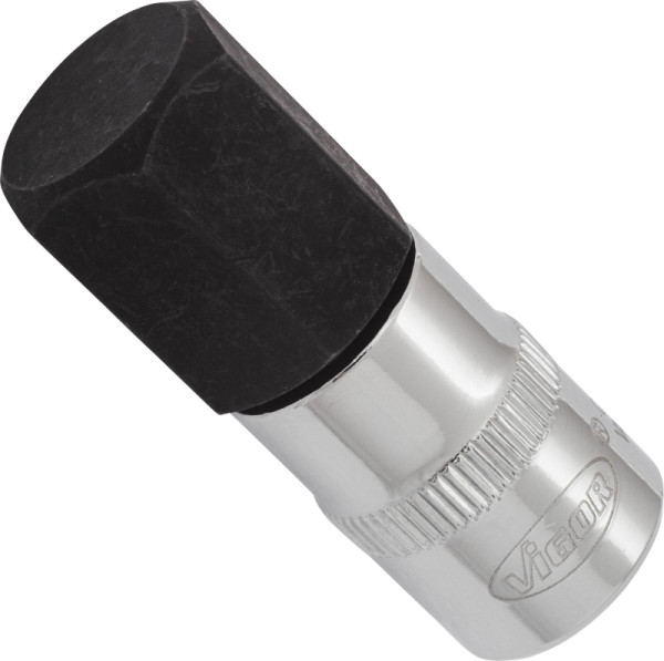 VIGOR Schraubendreher-Einsatz, Vierkant hohl 10 mm (3/8 Zoll), Innen-Sechskant Profil, 17 mm, V6139