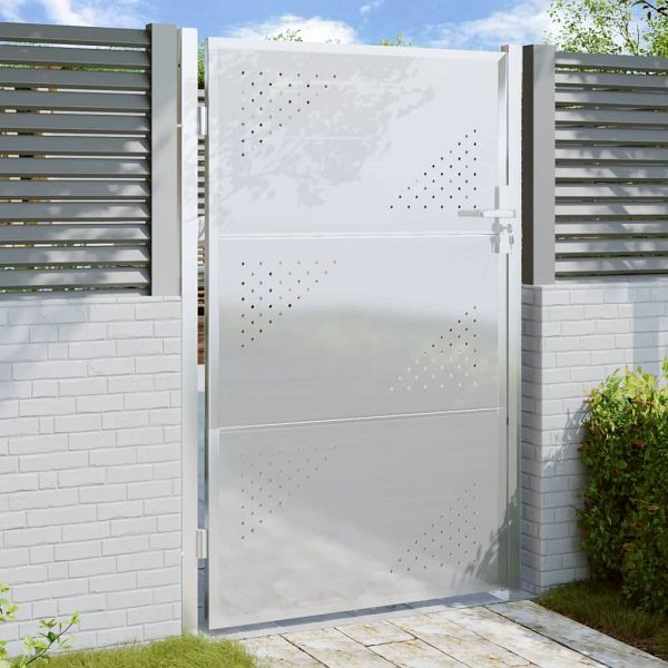 vidaXL Gartentor 100x125 cm Edelstahl, 376488, 8721012375581