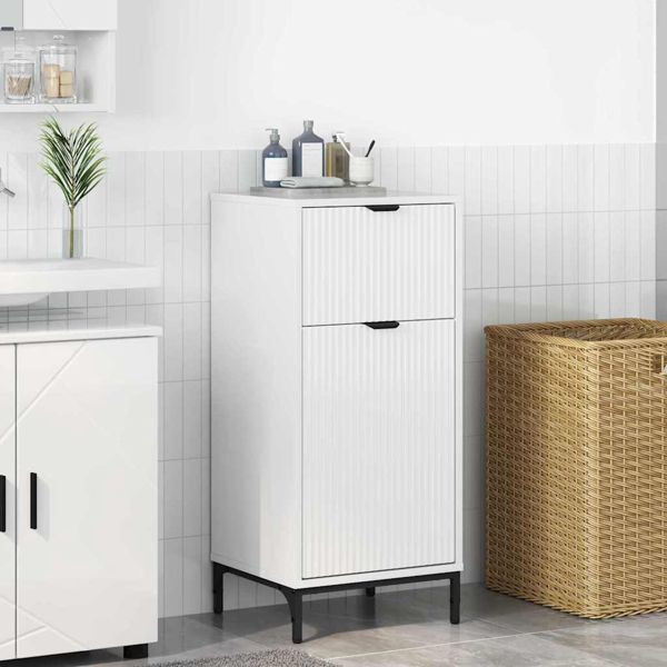 vidaXL Badezimmer Schrank mit Tür Hochglanz-Weiß 395 x 36 x 88 cm 883398 günstig versandkostenfrei online kaufen: große Auswahl günstige Preise