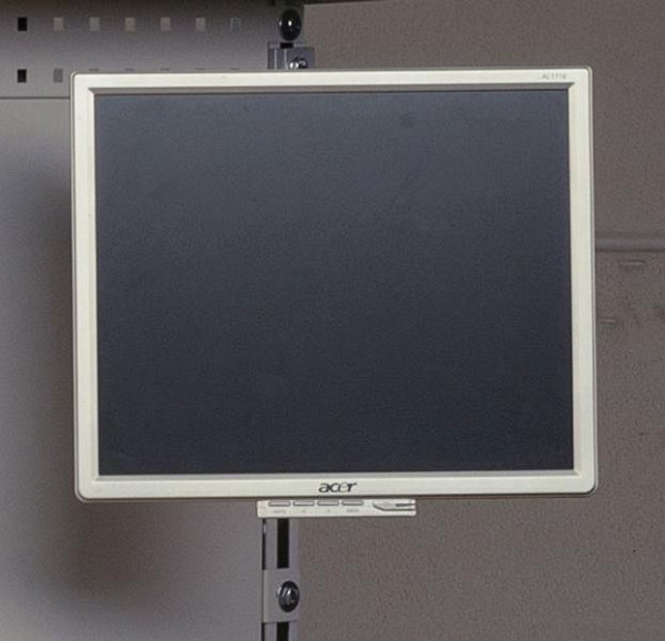 KLW "Teleskop" TFT/LCD-Monitor Wandhalterung aus Aluminium, silberfarben, VESA - Halterung (bis 100 x 100 mm), ABS-SA2-MTSW-01