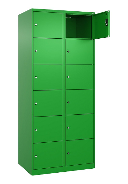 C+P Schließfachschrank Evolo PLUS, 12 Fächer, 1850x800x500mm, 6037/6037, 049000-226 S10026