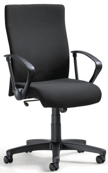 Deskin Bürodrehstuhl DV 10 mit Armlehnen, Schwarz, 485 x 460 x 1005 mm, 221642