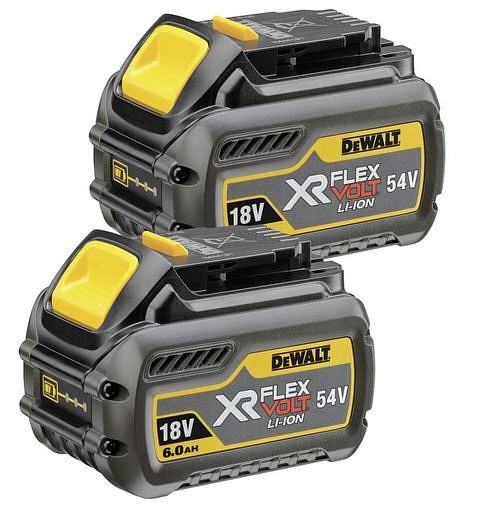 DeWalt 2er Akku-Set 54 Volt / 108 Wh, Ladezustandsanzeige, DCB546T2-XJ