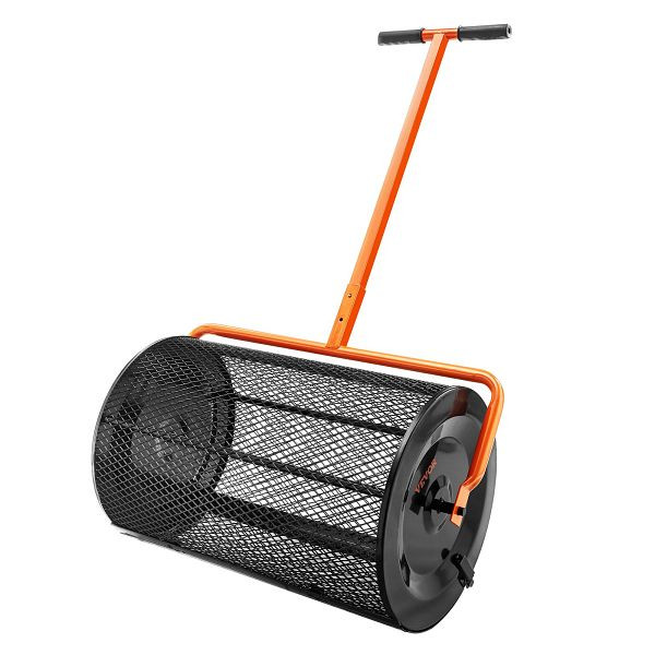 VEVOR Kompoststreuer aus Stahl Torfmoosstreuer 1,27x2cm Mesh-Korb Garten Rasen Streuer Grifflänge von 62 bis 67,5cm verstellbar, GTSBJH224INCH29UKV0