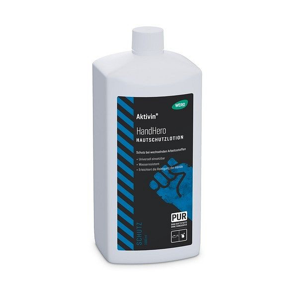 WERO Aktivin HandHero Hautschutzlotion, Spenderflasche, VE: 1000 ml, 20745160