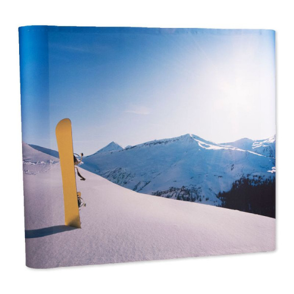 Showdown Displays Pop-Up Textil Premium 3x3 Straight rund Seiten-Druck, PUFP33S-GR