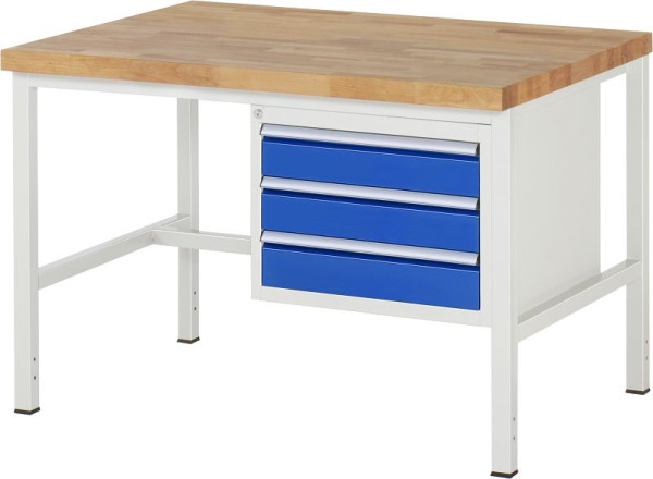 RAU Werkbank Serie 8000 - Modell 8127, B1250 x T900 x H840 mm, 13-8127A1-129B4S.11