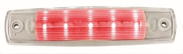 HELLA Innenraumleuchte, Mini ThinLED, LED, 12V, LED, geschraubt, Lichtscheibenfarbe: glasklar, LED-Lichtfarbe: rot, 2JA 343 660-151