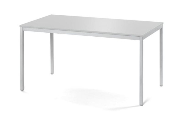 Deskin Konferenztisch MULTI MODUL, Platte Lichtgrau, Gestell Alusilber RAL 9006, B 1400 x T 800 x H 728 mm, 359524