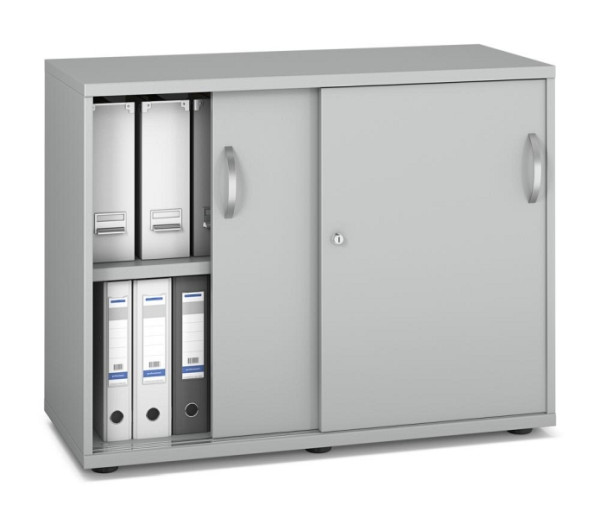 Deskin Schiebetürenschrank MULTI M pro, Dekor: Lichtgrau, BxHxT: 1000 x 780 x 420 mm, 250308