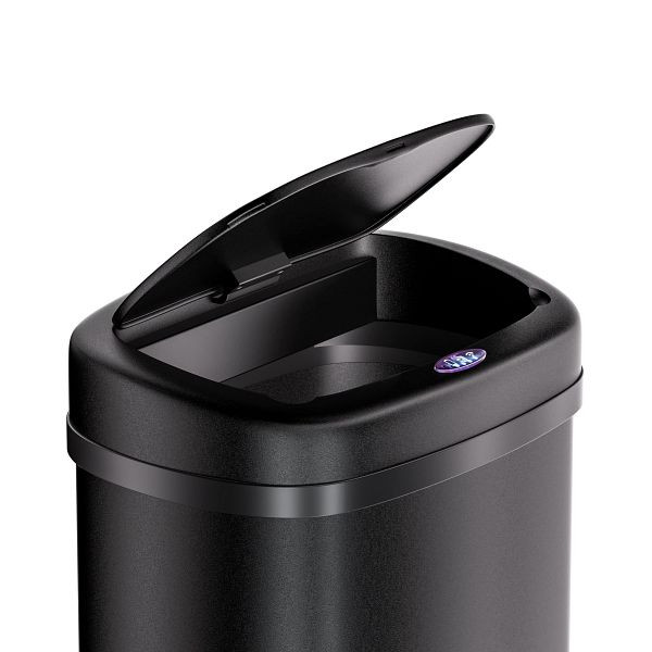 monzana Sensor Mülleimer Edelstahl Schwarz 50L, 109906