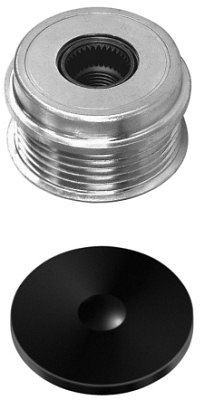 HELLA Generatorfreilauf, Gewindemaß: M16x1,5, Anzahl der Rillen: 5, mit Kappe, 9XU 358 038-061