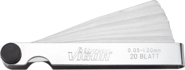VIGOR Fühlerlehren Satz, 0,05 - 1,00 mm, V1714