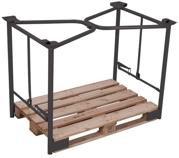 VARIOfit Palettenaufsatz Typ 65K, Innenmaße: 1.200 x 800 mm, RAL 7016 anthrazitgrau, Nutzhöhe: 1.000 mm, pa-080.301/AG