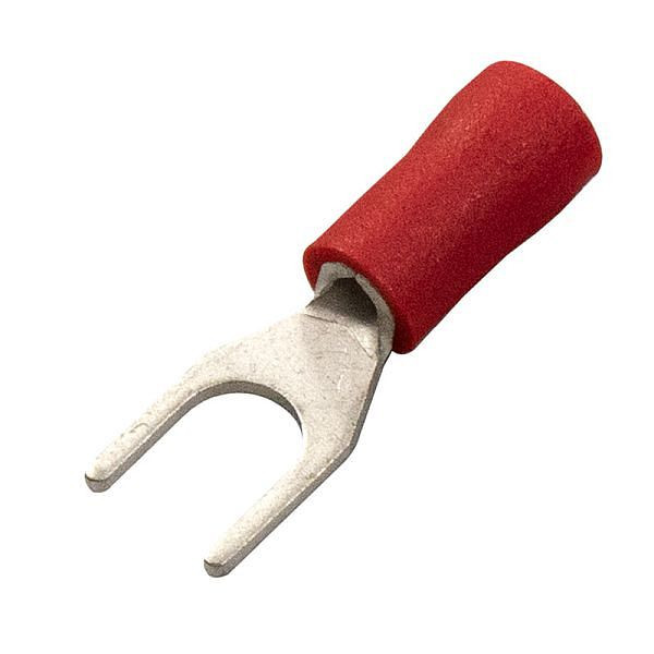 Haupa Gabelkabelschuh rot PVC-isoliert 0,5-1,0 mm² M4, ECO-line, VE: 100 Stück, 370304