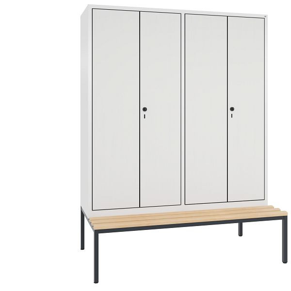 C+P Spind Evolo, 4 Abteile, H2090xB1590xT815 mm, Weiß/MDF Weiß, 48052-42 S10355