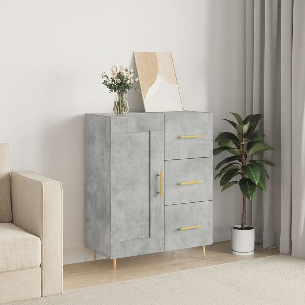 vidaXL Sideboard Betongrau 69,5x34x90 cm Holzwerkstoff, 830248