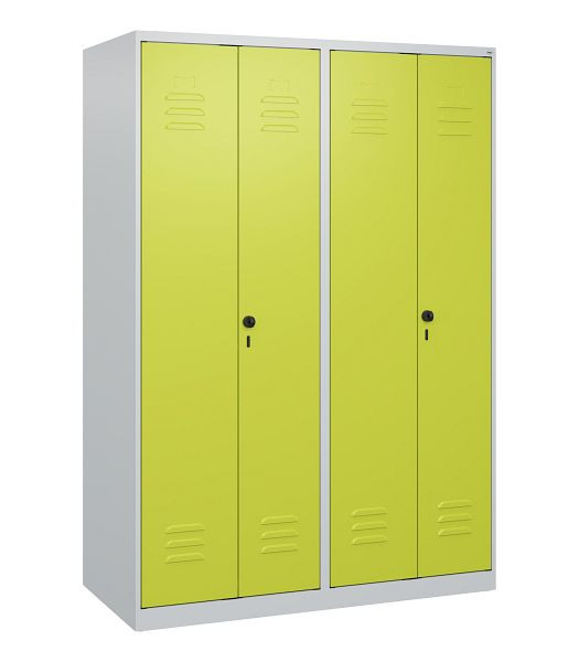 C+P Umkleidespind Classic PLUS SW, 4 Abteile, 1700x1200x500mm, 7035/0024, Drehriegel, 0800027-40 S10009