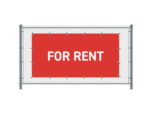 Showdown Displays Zaun-Banner 200 x 100 cm Zu Vermieten Englisch Rot, FBG200-100-I761