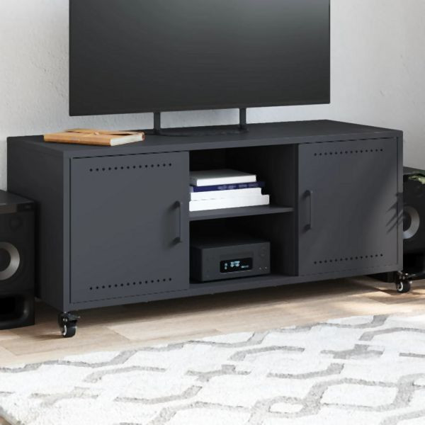 vidaXL TV-Schrank Anthrazit 100,5x39x43,5 cm Stahl, 846664