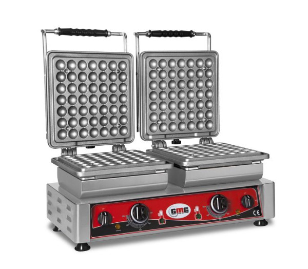 GMG Waffeleisen Lokmia-S, 2x (Ø49 x 3cm x 1,4cm/2,8cm), wechselbare Backplatte sehr einfach Montage, 50° bis 300°C, leichte Reinigung, WE-27S