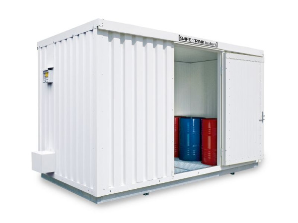 SÄBU SAFE Tank STI 1350 ALG, isoliert (Außenaufstellung), komplett montiert, Kunststoffbeschichtet RAL 9002, 4.305 x 2.170 x 2.520 mm, F8850690101-F911