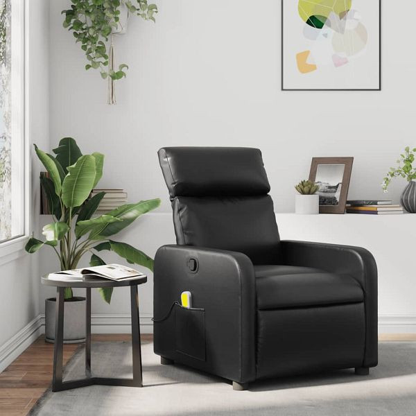 vidaXL Massagesessel Schwarz Kunstleder, Top-Qualität, 374190