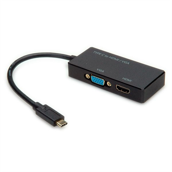 VALUE Display Adapter USB Typ C - VGA / HDMI, 12.99.3215