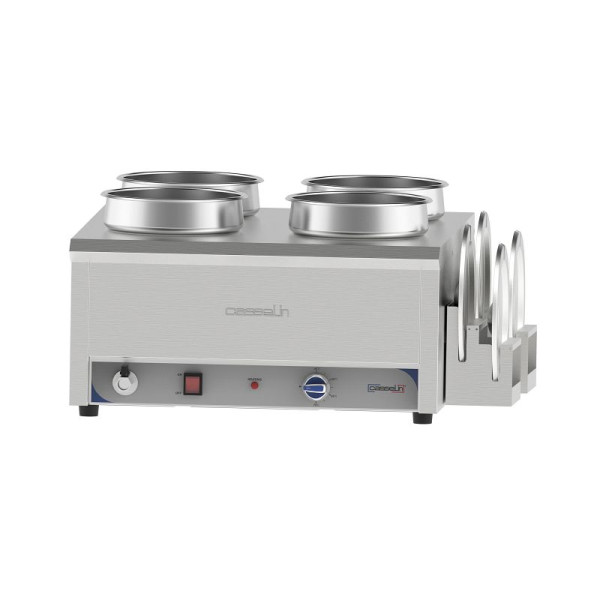 Casselin Bain-marie Wasser beheizt für Sauce 4 x 7,5L, CBMES475
