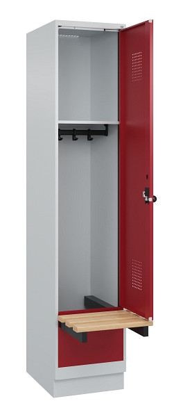 C+P Spind Evolo PLUS, 1 Abteile, 1950x400x815mm, 7035/3003, Drehriegel, 049040-12 S10004