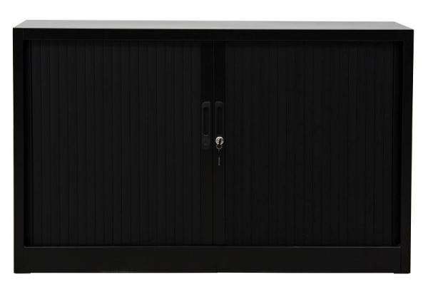 Gürkan Rollladenschrank, 46 x 120 x 75 cm, Schwarz, Fachboden Stück 1, SDC.0712, 100199