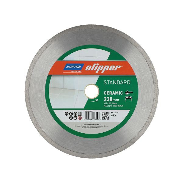 Norton Clipper Scheibe Standard Ceramic Ø115 mm, für keramische, glasierte und Porzellanfliesen, 70184608555