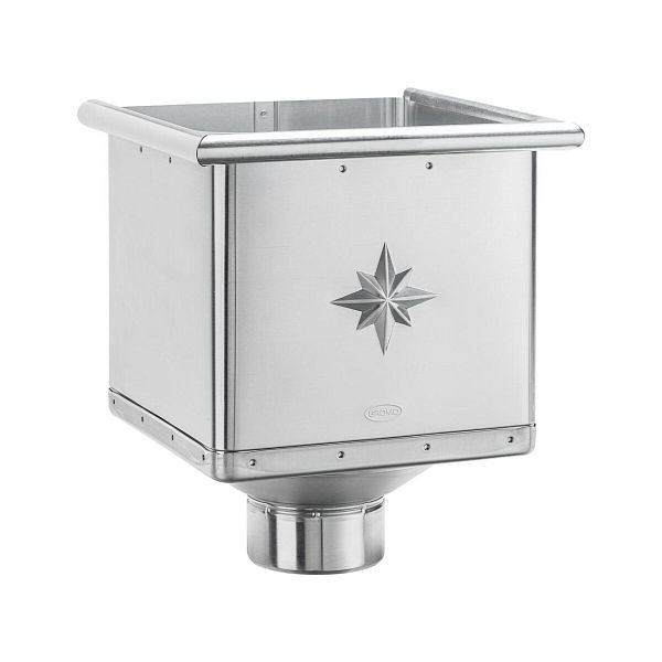Grömo Zink-Wasserfangkasten 100mm, 240x288x240mm, kubisch 63180, 106097