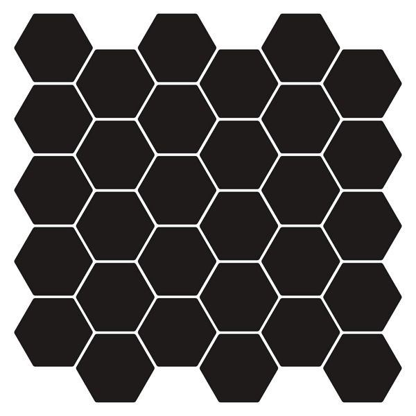 vidaXL Sechseckige Fliese 50-teilig Schwarz 30 x 30 cm, 42046233