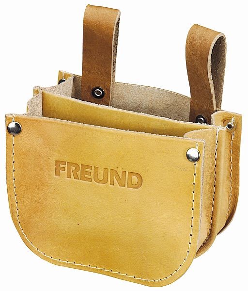 Freund Nageltasche, Naturleder hell, doppelt, Gewicht: 190 Gramm, Maße: 180 mm, 06023000