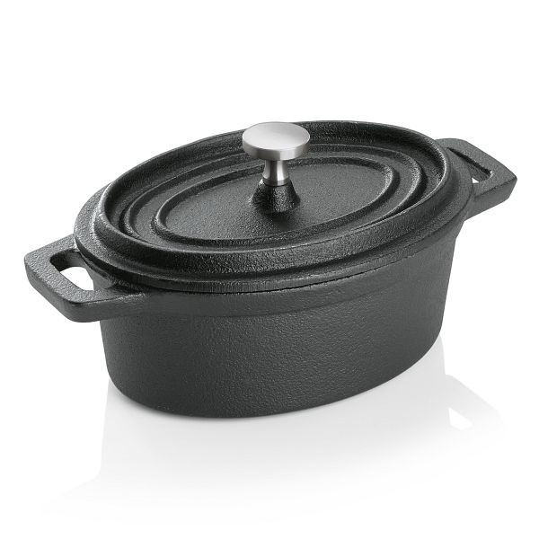 WAS Cocotte, 12 x 9 x 5 cm, schwarz, Gusseisen, 3525121