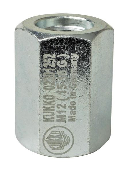 KUKKO Verbindungsmutter IG M12 / IG 15x16G, Innengewinde: M12; 15x16 Gang, VM12-1516
